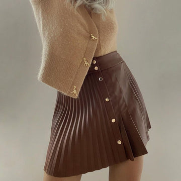 Ciara Vegan Leather Skirt - SunsetFashionLA